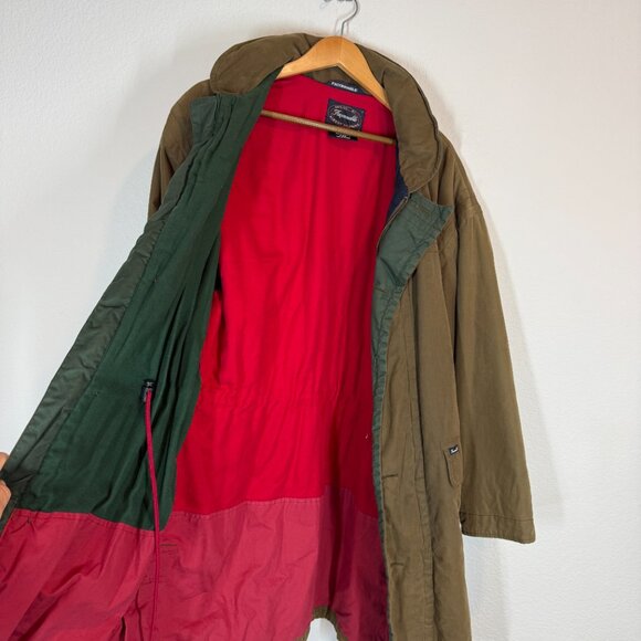 Vintage Faconnable Field Coat Jacket Brown 80s 90s Hong Kong Medium - Picture 3 of 12